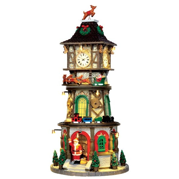 LEMAX Christmas Clock Tower, with 4.5V Adaptor  #45735